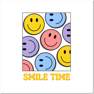 Smile Time Colorful Emoji Posters and Art